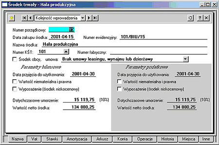 Sage Symfonia ?rodki Trwa3e premium - Mo?liwo??iezale?nego prowadzenia amortyzacji bilansowej i podatkowej ka?dego ?rodka. 